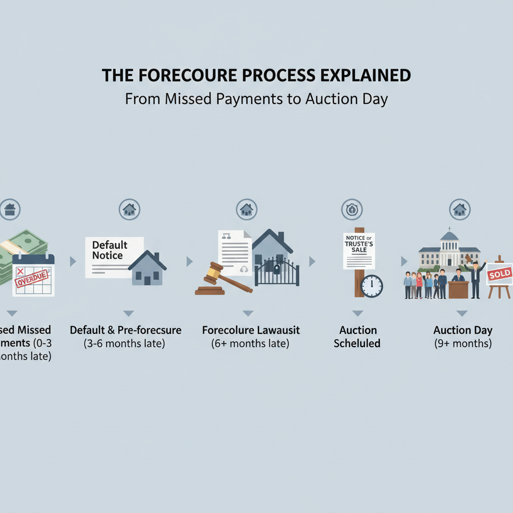 The Foreclosure Process Explained: From Missed Payments to Auction Day